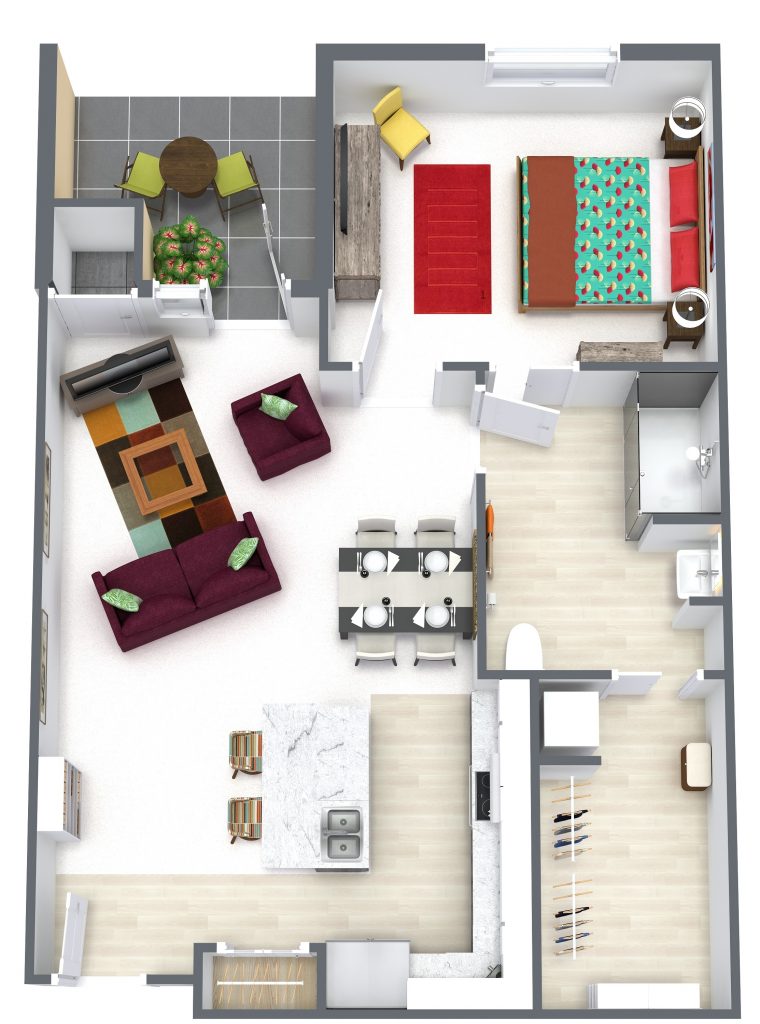 1 Bed Floor Plan Senior Apartments Melbourne Fl