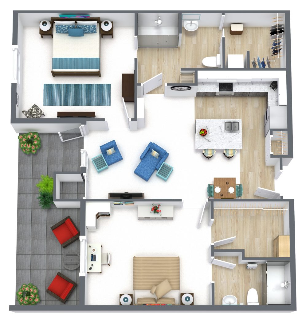 2 Bed Floor Plan Senior Apartments Melbourne Fl